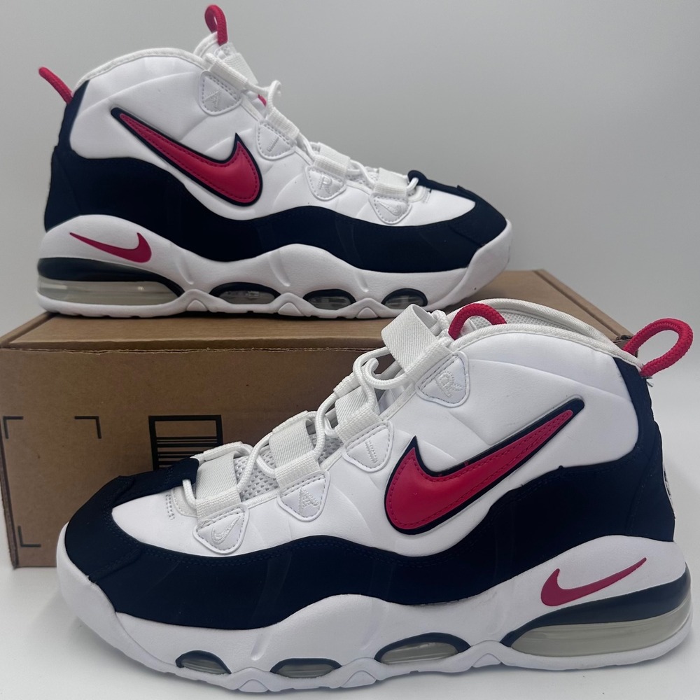 Nike Air Max Uptempo 95 Mens 9.5 White Black Pink Sneakers CK0892-101